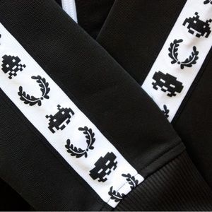 Fred Perry x Space Invaders Black Track Jacket - RARE - Men’s Medium